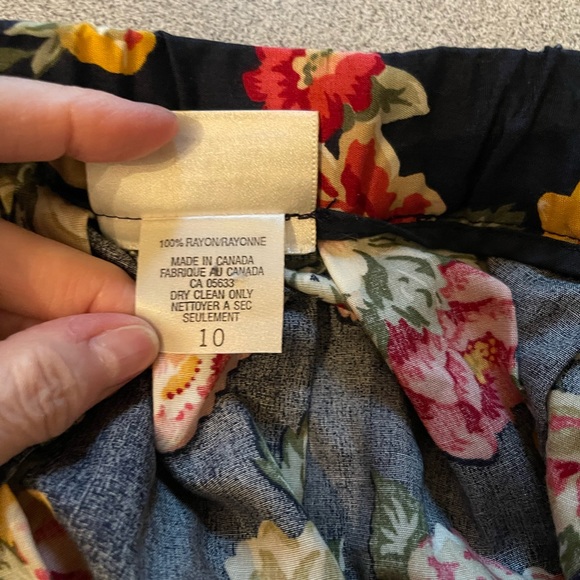 Vintage Susan Bristol Floral Rayon Skirt Size 10 - Picture 11 of 13
